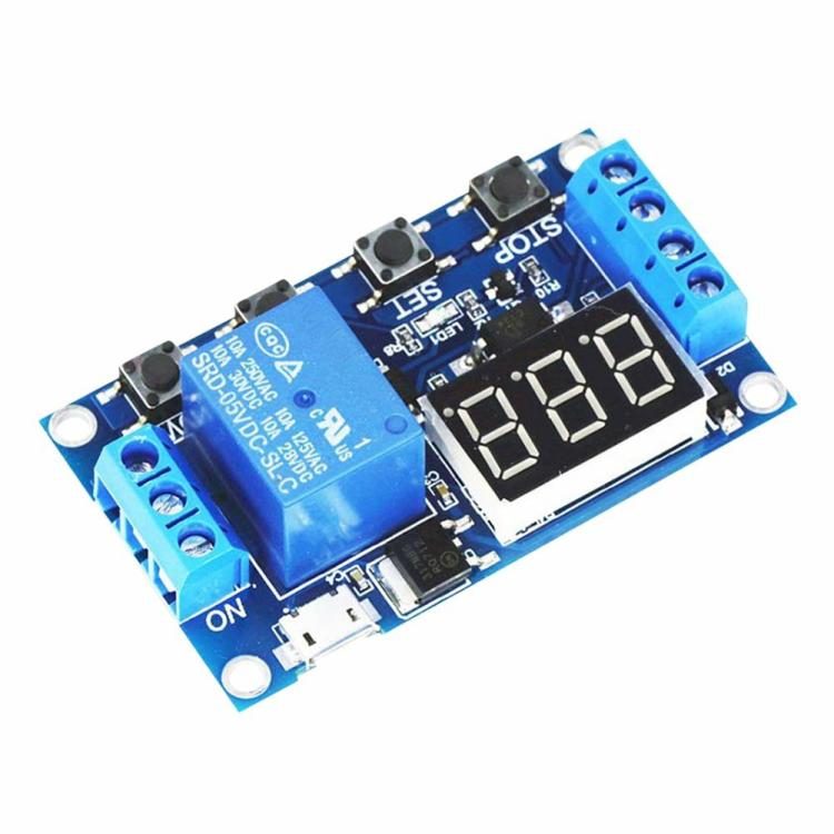 1 Channel Relay Cycle Timer Module USB 5.0V Relay Module 6-30V Anti-interference  |  Relay Series Electronic Components & Supplies Relay Series