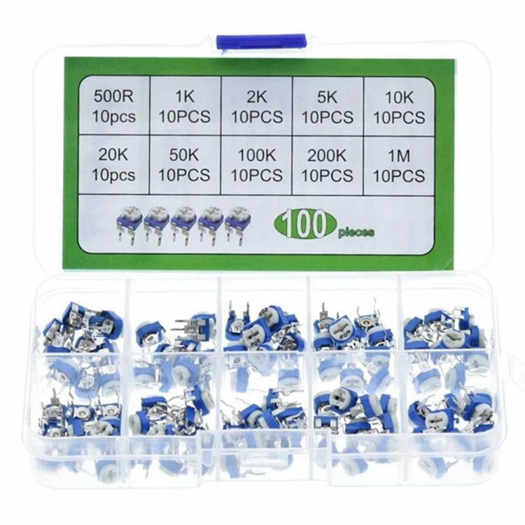 100/150/240PCS Ohm Trimpot Trimmer Potentiometer Boxed RM065 for Home Appliances  |  Electronic Components KIT Electronic Components & Supplies Electronic Components KIT