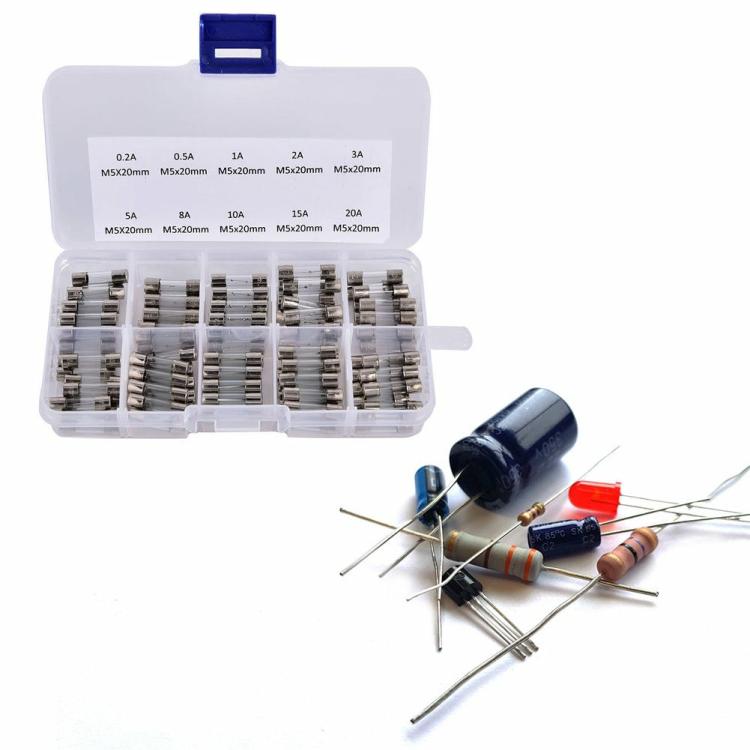 100/150/360PCS Fast Blow Glass Fuses 10/15Kinds 5X20/6X30MM Fast Glass Fuse Kit  |  Electronic Components KIT Electronic Components & Supplies Electronic Components KIT