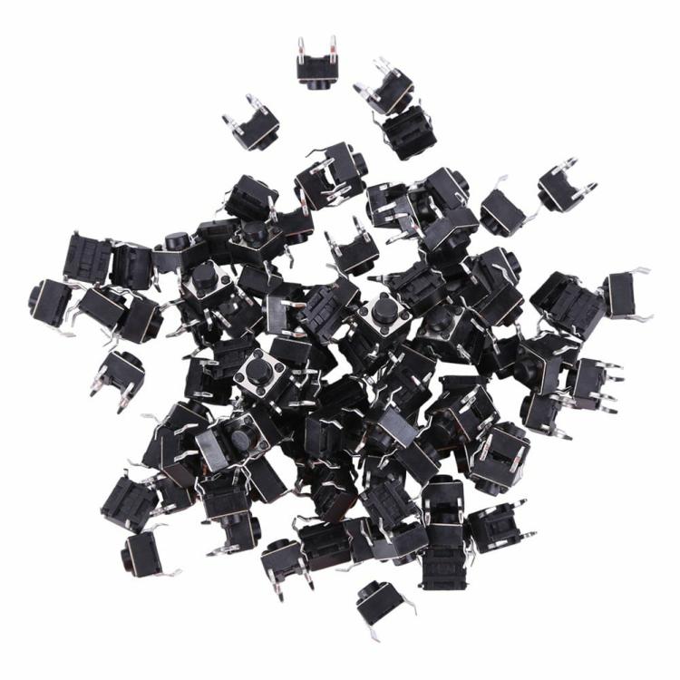 100PCS Tact Switch Push Button DIP 4 Pin 6X6X5mm Momentary Tactile Switch Button  |  Electronic Components KIT Electronic Components & Supplies Electronic Components KIT