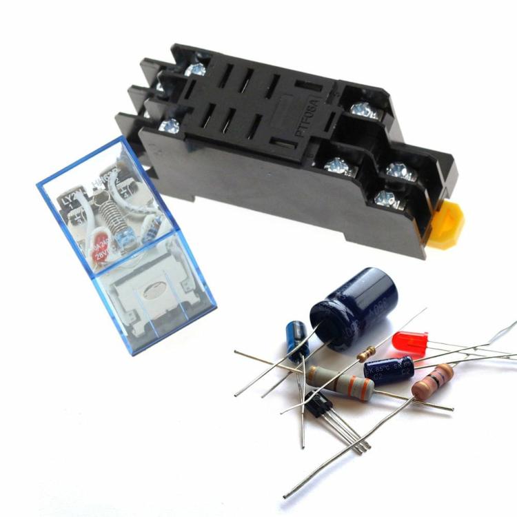 10Pcs 8-PIN High Power Relay Coil 2NO 2NC LY2NJ JQX-13F with Socket Base for DIY  |  Electronic Components KIT Electronic Components & Supplies Electronic Components KIT