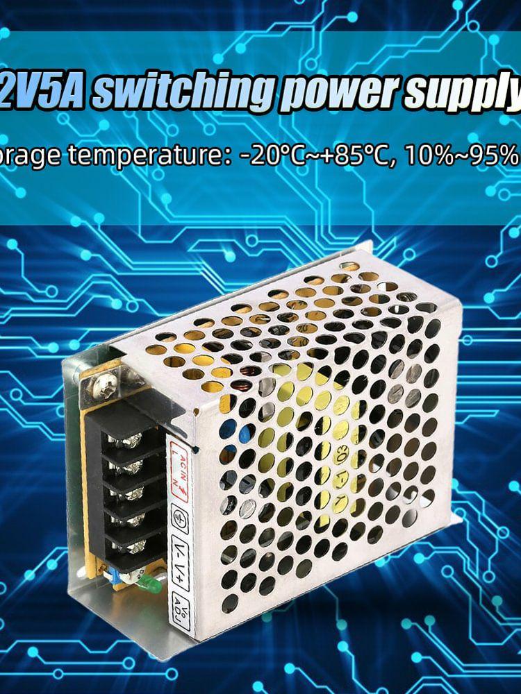 12V 5A Power Supply Adapter 60W Power Supply Transformer Switch 220 AC To 12V DC  |  DC Series DC Series DC Series