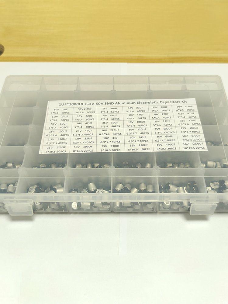 1500PCS Aluminum Electrolytic Capacitor Assortment Kit with Storage Box 36-Value  |  Electronic Components KIT Electronic Components & Supplies Electronic Components KIT