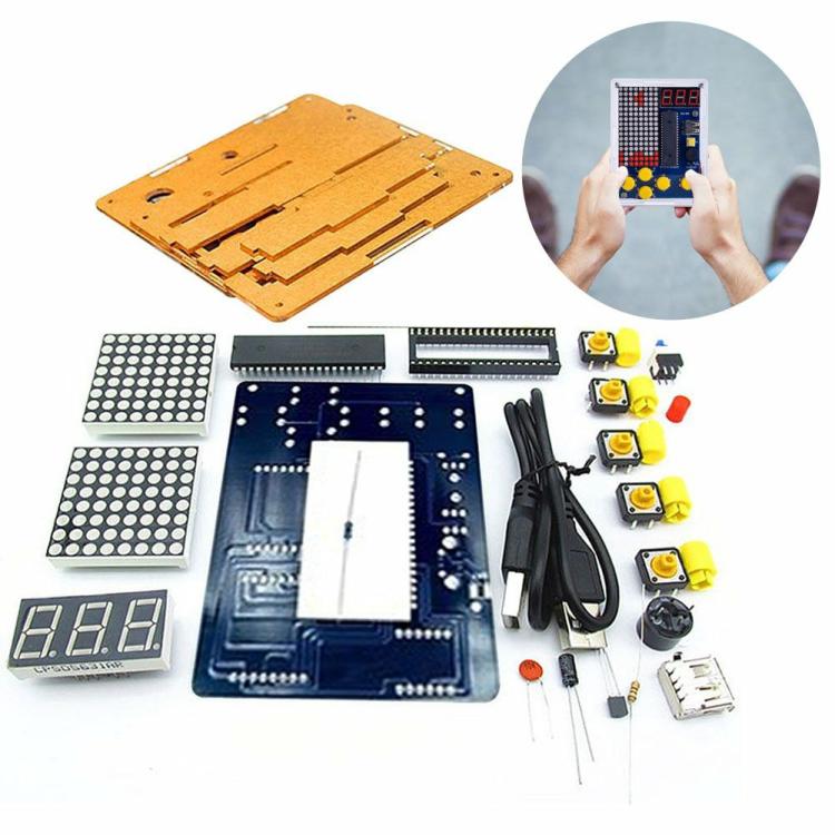 51 Single-Chip Game Console DIY Kit with Acrylic Casing Soldering Practice Kit  |  Electronic Components KIT Electronic Components & Supplies Electronic Components KIT