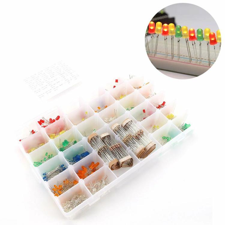 900pcs Diffused LED Assortment Box Kit 30 Value Light Emitting Diodes Parts  |  Electronic Components KIT Electronic Components & Supplies Electronic Components KIT