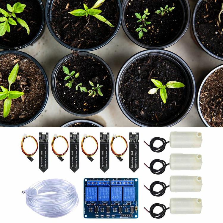 Automatic Irrigation Module Set 4CH Relay Self-Watering System for Garden Flower  |  Other Accessories & Parts Electronic Components & Supplies Other Accessories & Parts