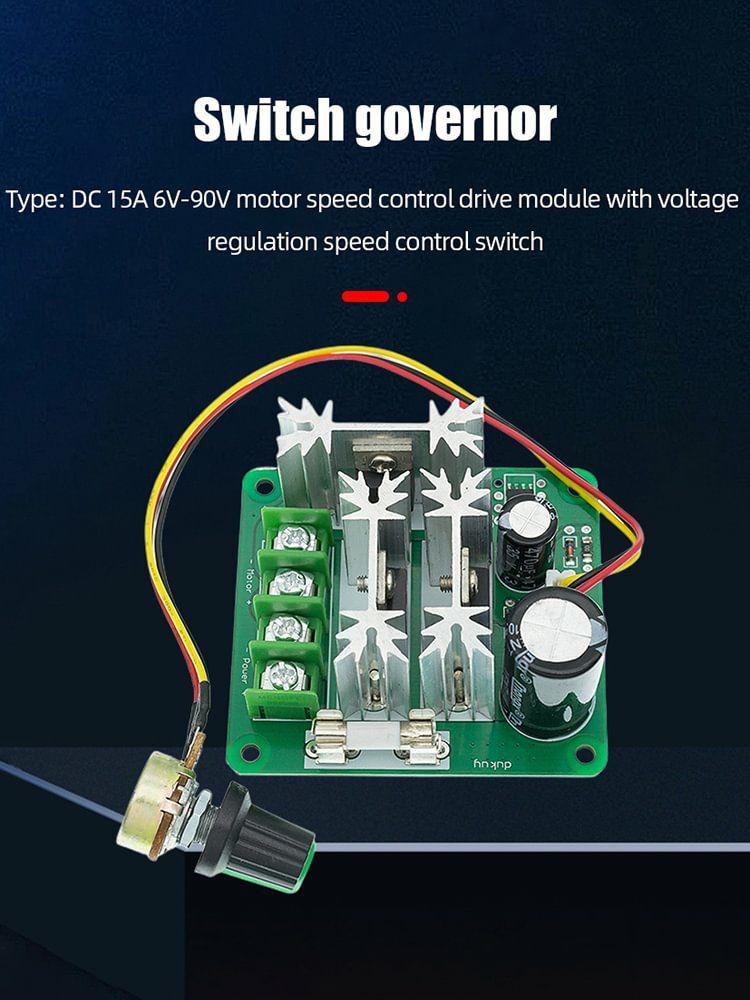 DC6V-90V Switch Governor Drive Module Big Torque 15A Motor Speed Controller  |  DC Series DC Series DC Series