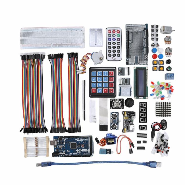 DIY Project Set Ultrasonic Sensor Ultimate Starter Set for Arduino Mega2560 Nano  |  Electronic Components KIT Electronic Components & Supplies Electronic Components KIT