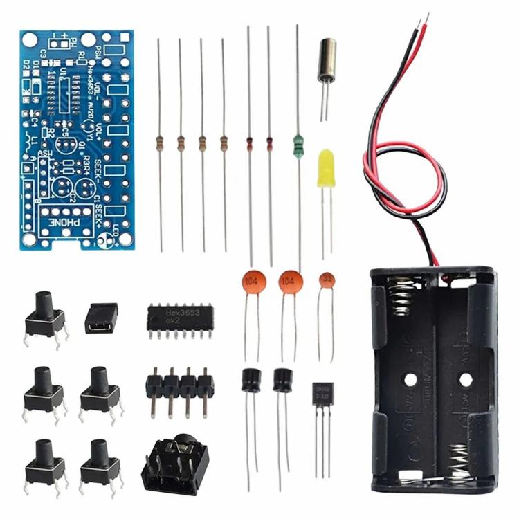 DIY Radio Receiver Kit 76MHz-108MHz FM DIY Electronic Kits Wireless FM Radio Kit  |  Other Accessories & Parts Electronic Components & Supplies Other Accessories & Parts