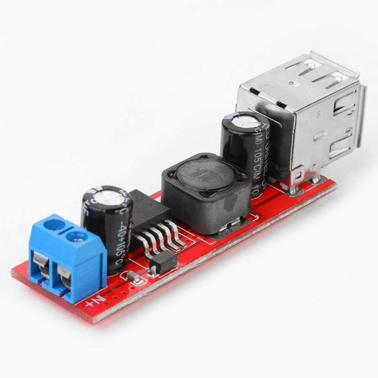 Dual USB Output 9V/12V/24V/36V to 5VDC-DC Car Charger 3A Step-down Module  |  DC Series DC Series DC Series