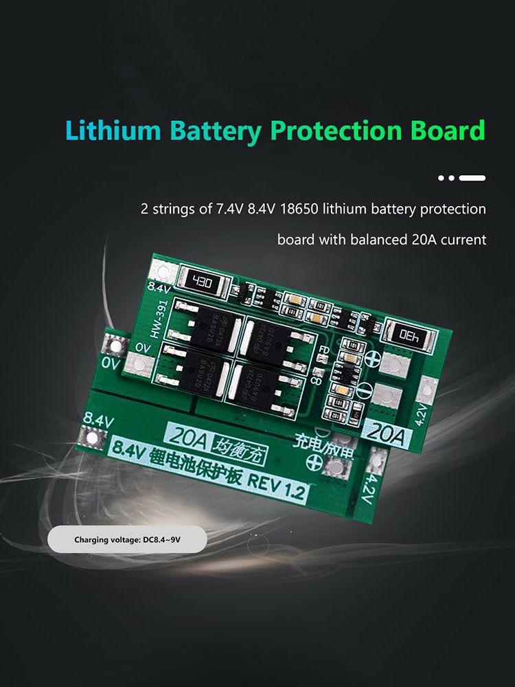 HW-391 2S 20A 18650 Lithium Battery Charger Protection Board BMS Module  |  DC Series DC Series DC Series