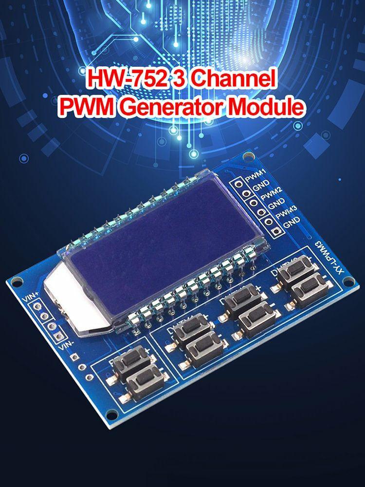 HW-752 3 Channel PWM Generator Module 1Hz 150KHz Pulse Frequency Adjustable  |  Relay Series Electronic Components & Supplies Relay Series