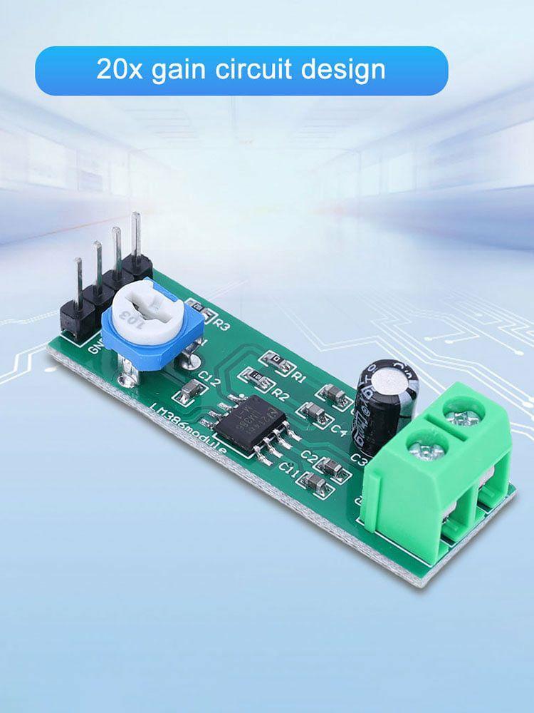 LM386 Audio Amplifier Module 200 Times Gain 10K Adjustable Electronic Components  |  IC Series Electronic Components & Supplies IC Series