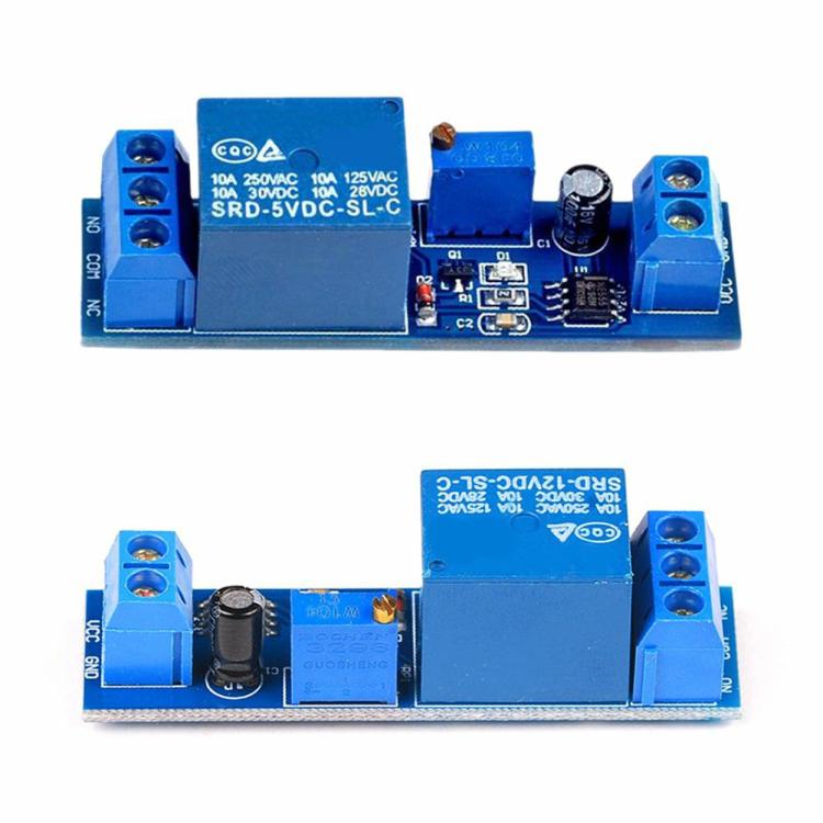 NE555 Time Delay Relay Module 5V/12V 0 To 10 Second Automotive Electrical Delay  |  Relay Series Electronic Components & Supplies Relay Series