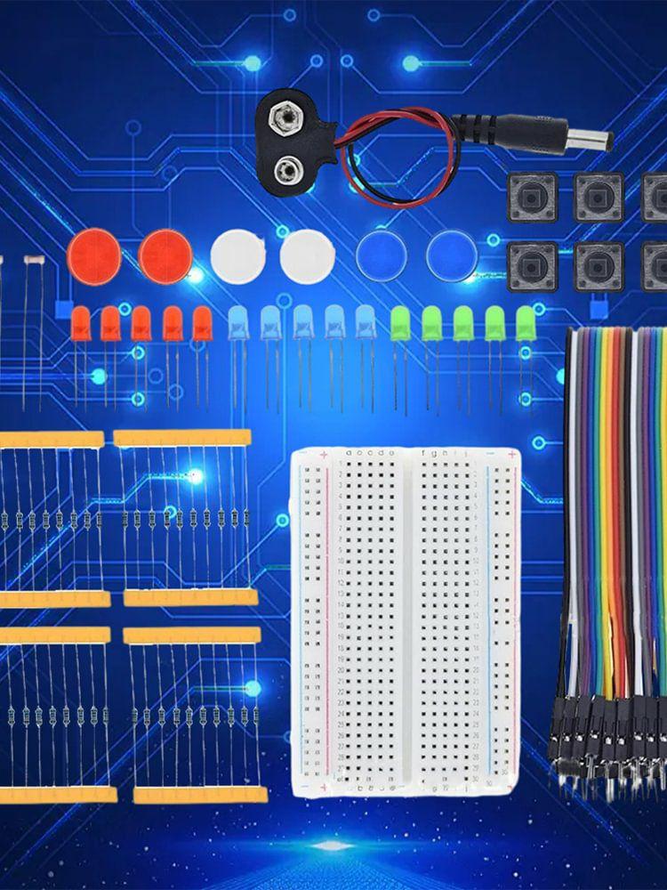 New Starter Kit 13 in 1 Mini Breadboard 3 Color LED 400 Holes for Arduino Uno R3  |  Electronic Components KIT Electronic Components & Supplies Electronic Components KIT