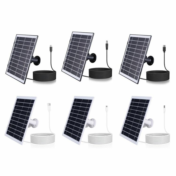 Solar Panel IP65 Waterproof 360 Adjustable Mounting for EufyCam/Wyze Cam  |  Other Accessories & Parts Electronic Components & Supplies Black/White