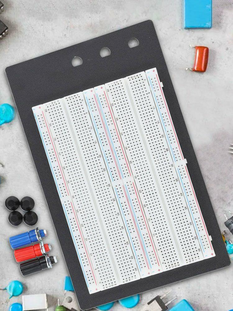 ZY-204 1660 Hole Breadboard 1660 Points Points Breadboard Test Development Board  |  Electronic Components KIT Electronic Components & Supplies Electronic Components KIT