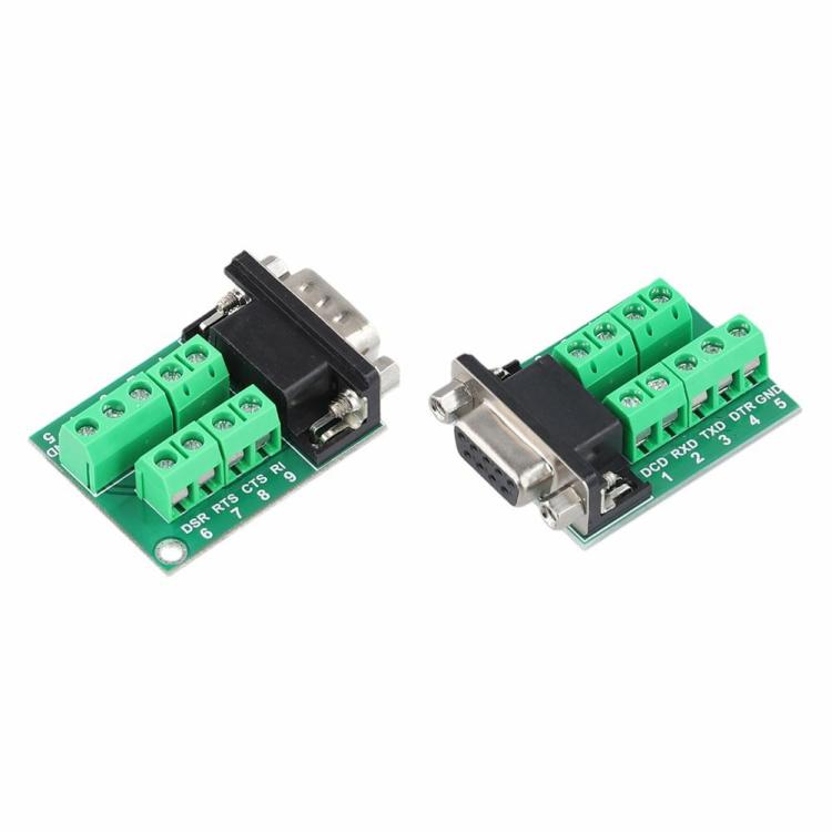 D-SUB 9 Pin Solderless Connectors Black+Green DB9 RS232 Signal Terminal Module  |  IC Series Electronic Components & Supplies IC Series