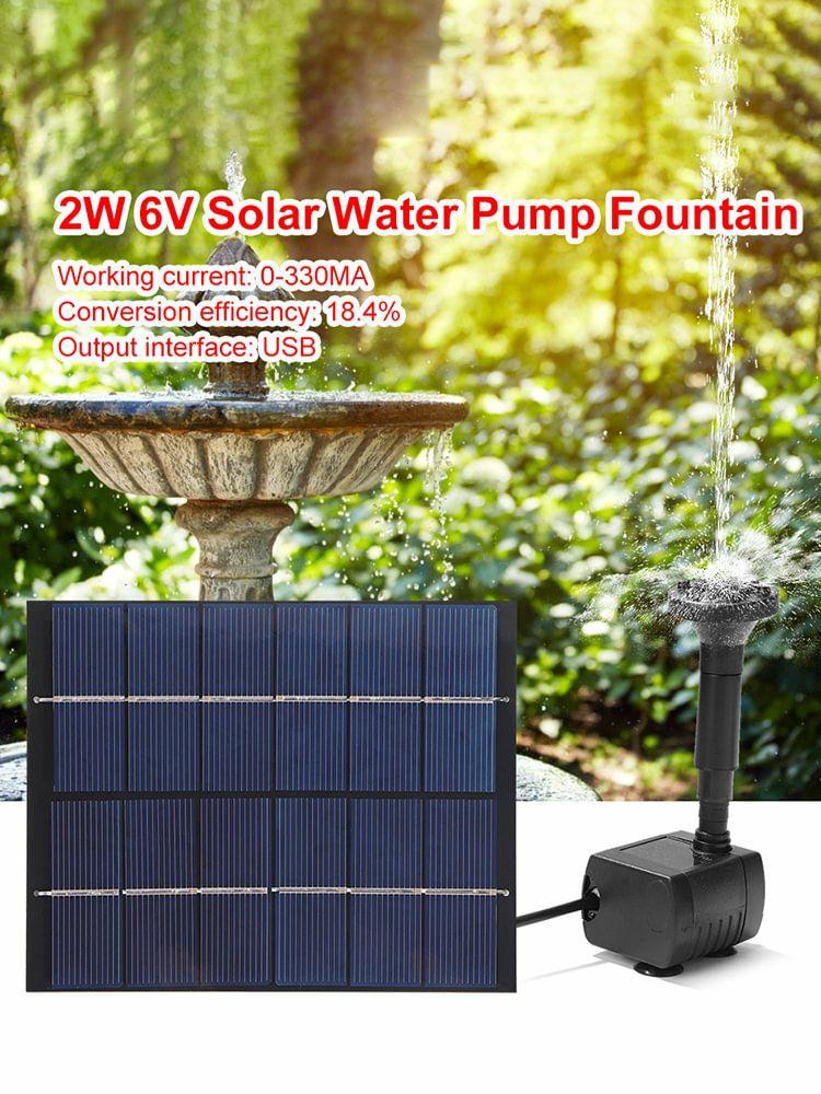 2W 6V Solar Water Pump Panel Home Garden Pond Pool Aquarium Fountain Kits  |  Other Accessories & Parts Electronic Components & Supplies Other Accessories & Parts